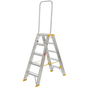 Kahepoolne treppredel 2×5 astet käetoega
