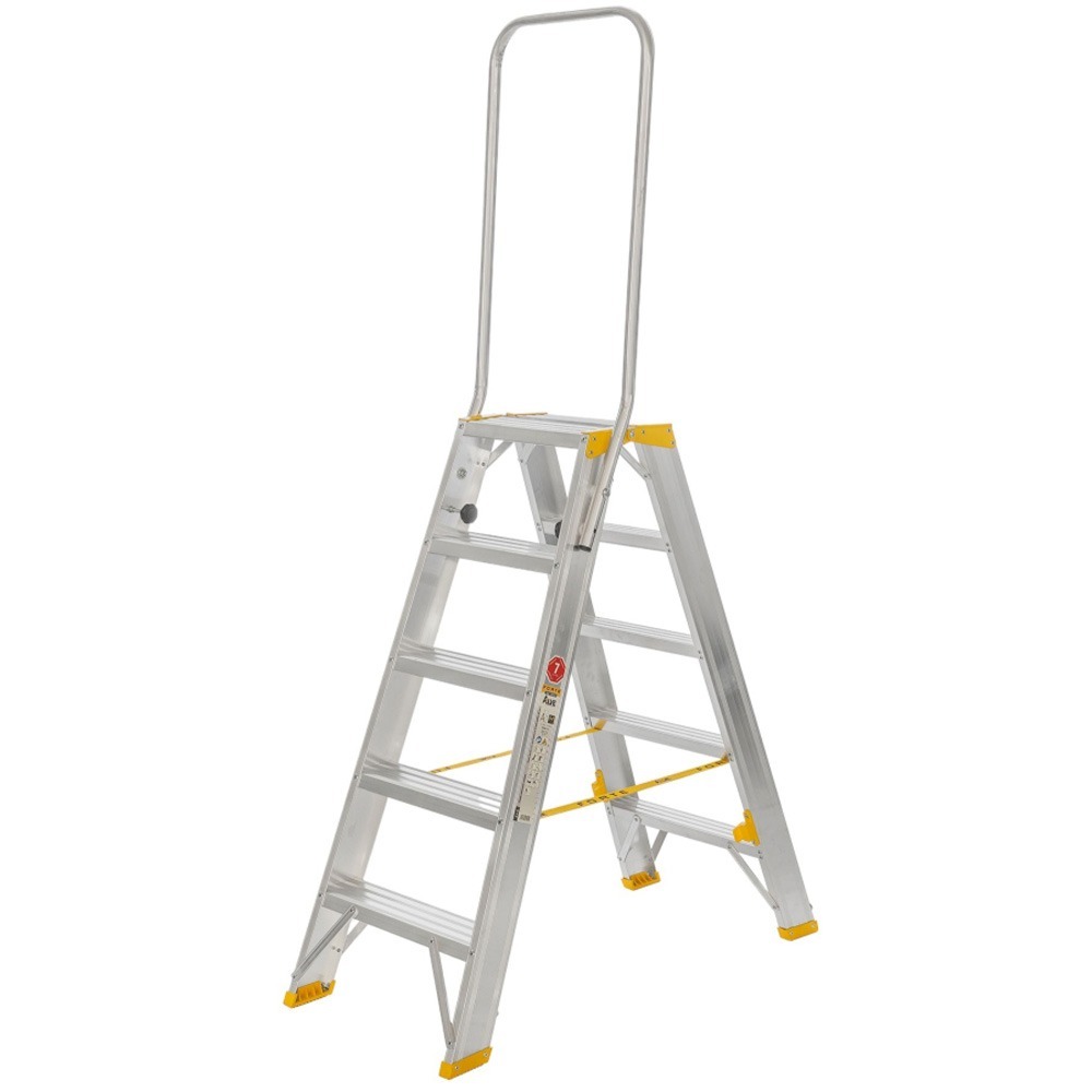 Kahepoolne treppredel 2x5 astet käetoega