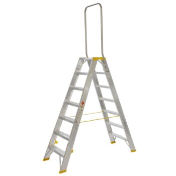 Kahepoolne treppredel 2×7 astet käetoega