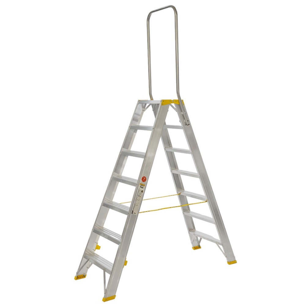 Kahepoolne treppredel 2x7 astet käetoega