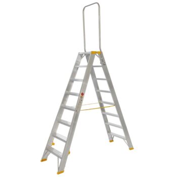 Kahepoolne treppredel 2×8 astet käetoega