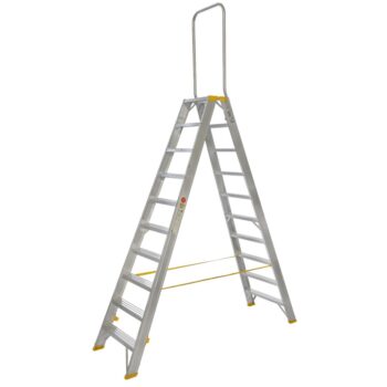 Kahepoolne treppredel 2×10 astet käetoega