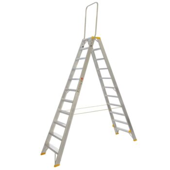 Kahepoolne treppredel 2×11 astet käetoega