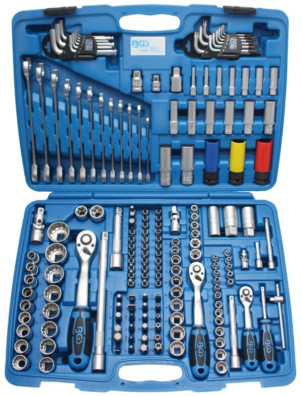 Padrunvõtmete komplekt, 1/4″ + 3/8″ + 1/2″ 176 osa **