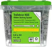 ESSVE TERRASSIKRUVI HDS PRO, RAKISEGA PAIGALDAMISEKS 4,8X50 TX15/ A4/C5-250TK.