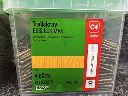 ESSVE TERRASSIKRUVI ESSDECK MAX 4,8X75 TX20/CORRSEAL/C4-250TK.