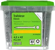ESSVE TERRASSIKRUVI CLASSIC 4,2X42 TX20 ROOSTEVABA A4/C5-250TK.