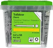 ESSVE TERRASSIKRUVI CLASSIC 4,2X55 TX20 ROOSTEVABA A2/C4-250TK.
