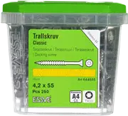ESSVE TERRASSIKRUVI CLASSIC 4,2X55 TX20 ROOSTEVABA A4/C5-250TK.