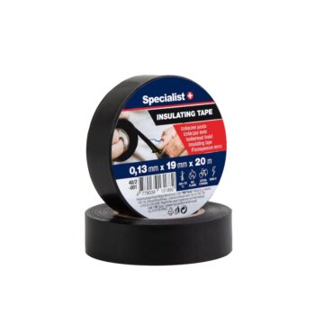 Elektriku isolatsiooniteip, 0,13 x 19 mm, must, 20 m
