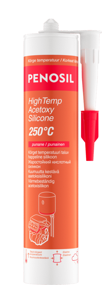 Penosil HighTemp Acetoxy Silicone 250°C red 300ml