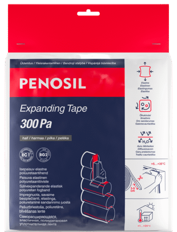 PENOSIL Expanding Tape 300Pa on eeltihendatud, isepaisuv ja elastne tihend10/3-5mm Grey, 10m/rl.