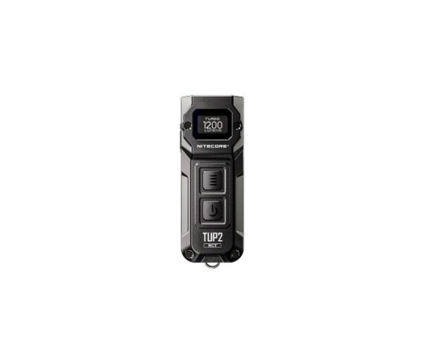 Nitecore TUP2 võtmehoidja taskulamp – 1200 luumenit, USB-C laetav, OLED ekraan, alumiinium, IP54