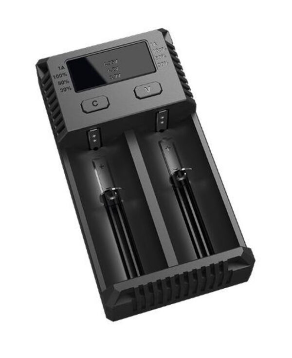 Nitecore i2 akulaadija – 2 pesa, kiire laadimine, sobib Li-ion, Ni-MH, IMR, LiFePO4 akudele