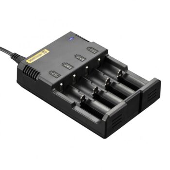 Nitecore i4 akulaadija – 4 sõltumatut pesa, 1500mA kiirlaadimine, sobib Li-ion, NiMH, Ni-Cd, LiFePO4 akudele