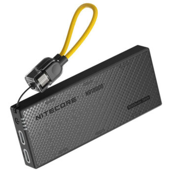 Nitecore NB10000 Gen4 akupank – 10 000mAh, topelt USB-C kiirlaadimine 22,5W, IPX7 veekindel, süsinikkiust, sisseehitatud USB-C kaabel, 143g ultrakerge