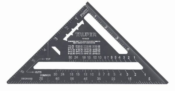 Truper alumiiniumist puusepa miiunurgik 7" (177 mm), must anodeeritud