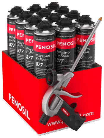Penosil Polystyrol FixFoam 877 750ml +FoamGun C1