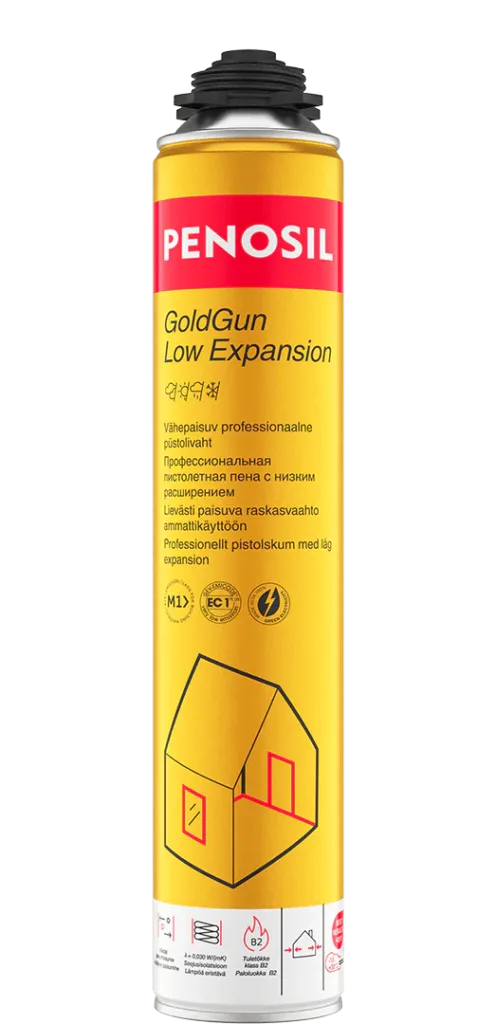 Penosil GoldGun Low Expansion 750ml. Vähepaisuv polüuretaanvaht profikasutajale.
