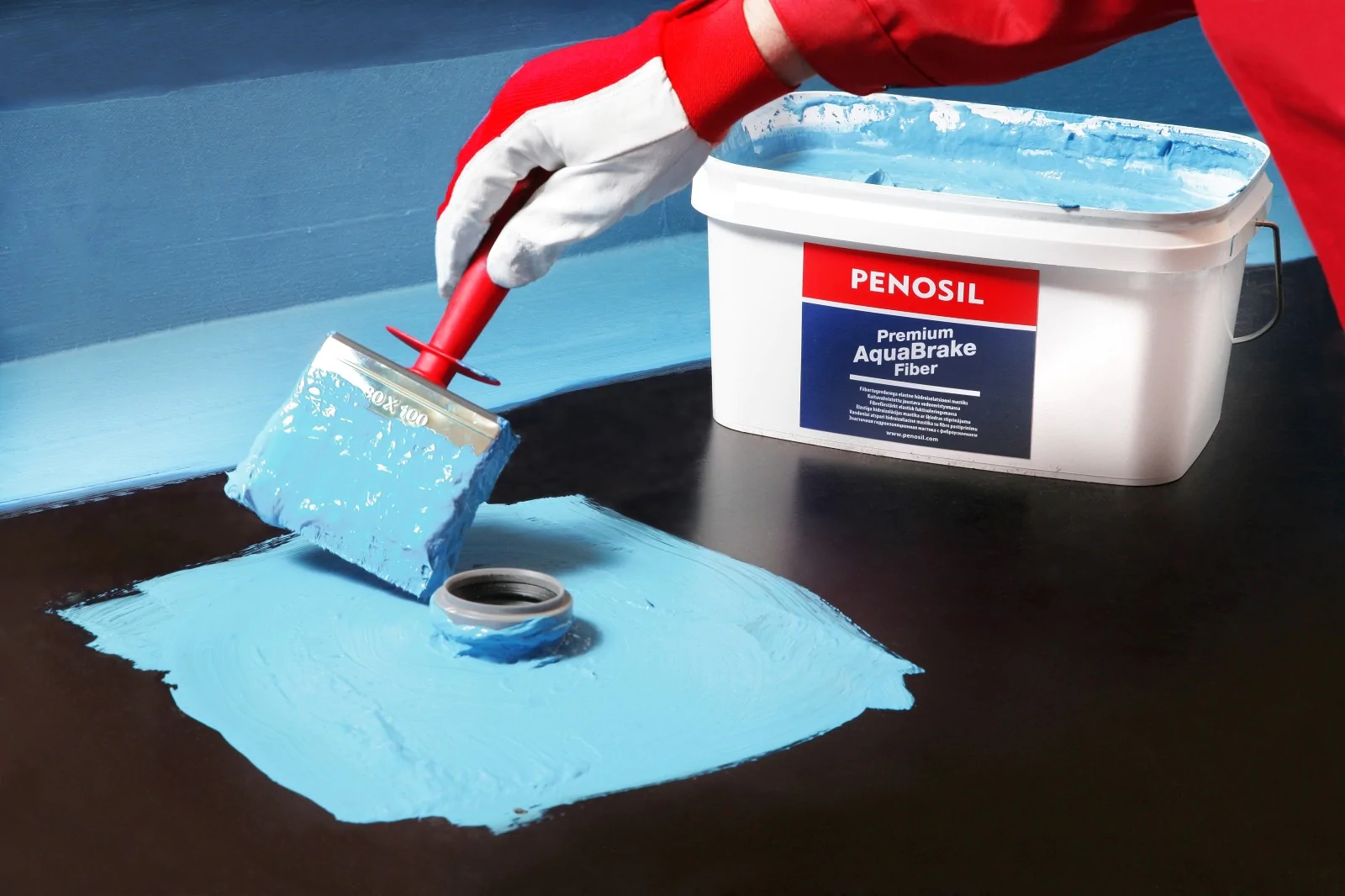PENOSIL AquaBrake Fiber 640 kiudtugevdusega hüdroisolatsioonimastiks 1,3kg. - Pilt 2