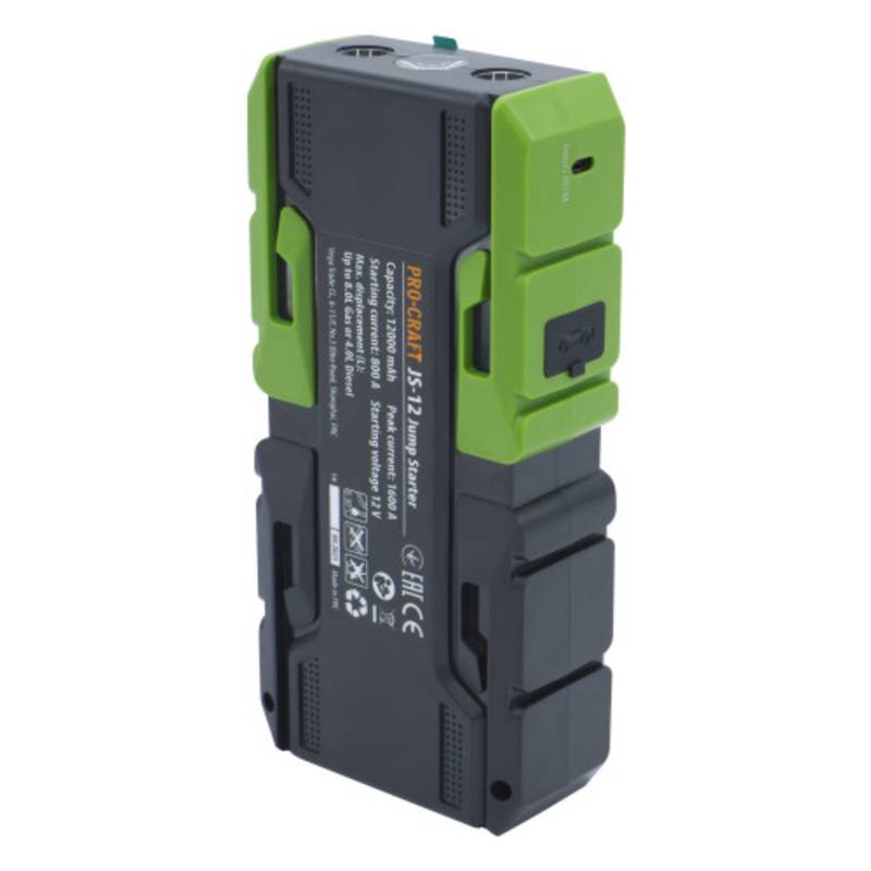 Käivitusabi ja akupank 12000 mAh Procraft JS-12NE, 1200A (USB-C kiirlaadimine) - Pilt 5