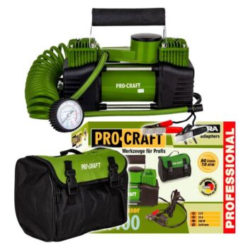 Autokompressor 12V Procraft LK400, kahe kolviga, 10 bar / 80 l/min