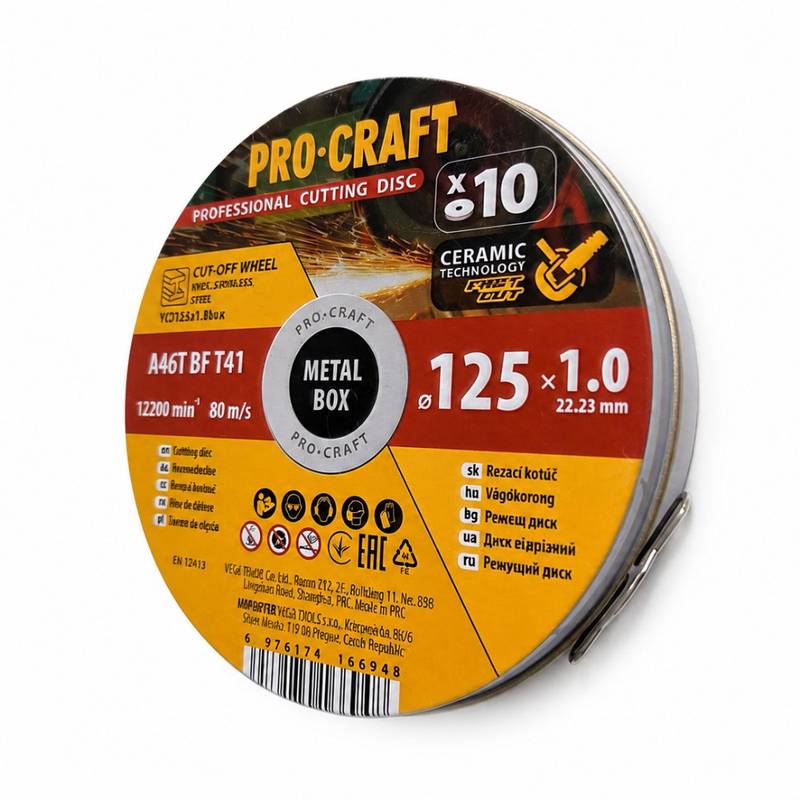 Metalli lõikeketas Procraft YCD125X1.0B keraamiliste lõikeketaste komplekt, 10 tk/pk. - Pilt 5