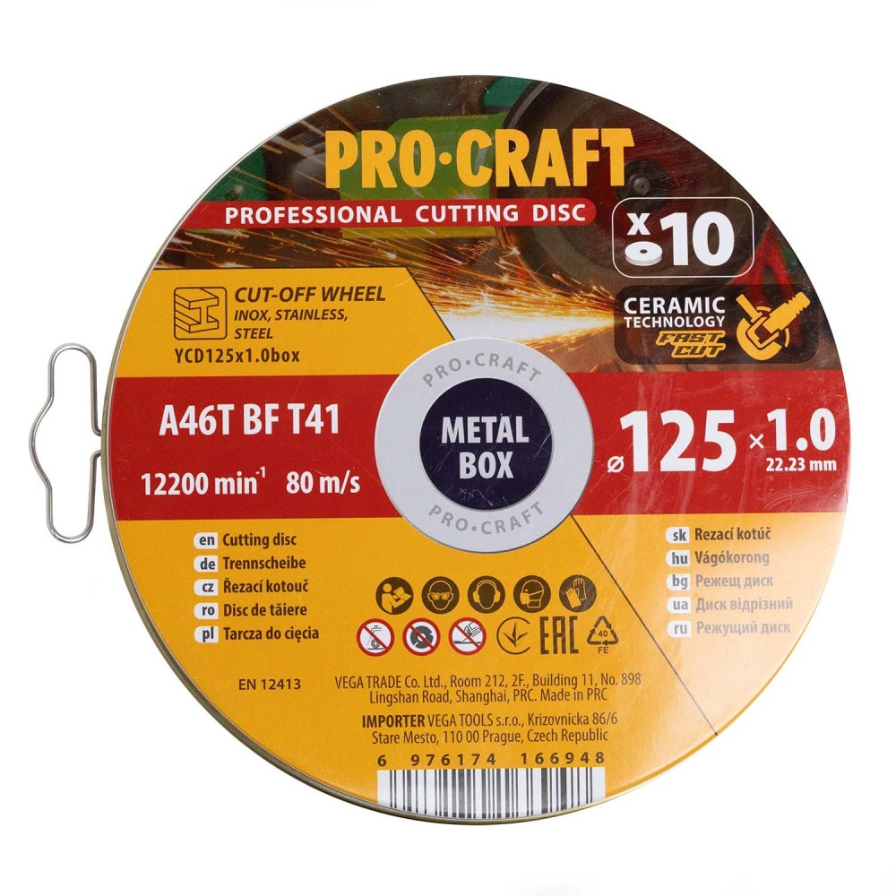 Metalli lõikeketas Procraft YCD125X1.0B keraamiliste lõikeketaste komplekt, 10 tk/pk. - Pilt 4