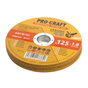 Metalli lõikeketas Procraft YCD125X1.0B keraamiliste lõikeketaste komplekt, 10 tk/pk.