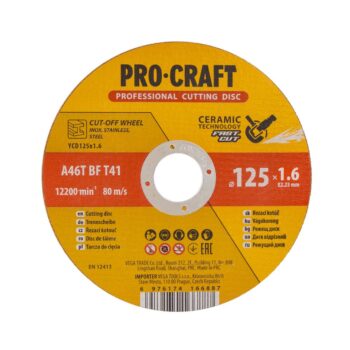 Metalli lõikeketas Procraft YCD125X1.6 keraamiline lõikeketas 125 × 1,6 mm