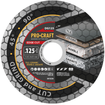 Procraft DG125 teemantlõikeketas 125 mm, Edge Cut